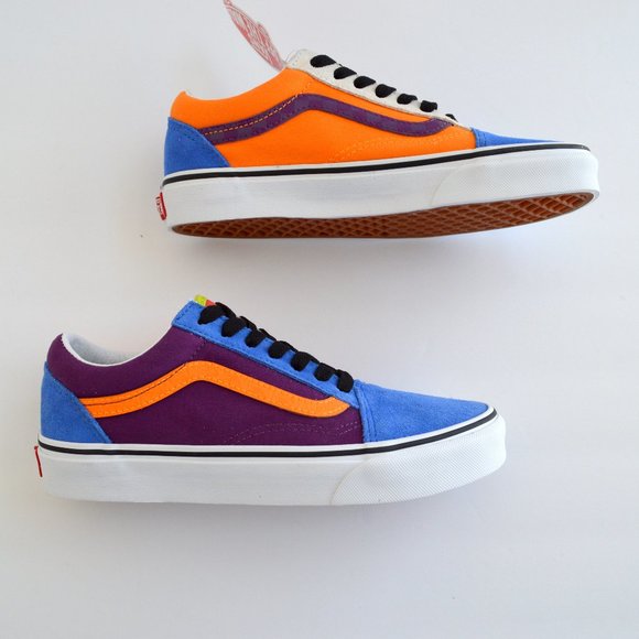VANS OLD SKOOL MIX AND MATCH PURPLE, ORANGE BLUE GPJCBGTMRGLD SNEAKER SHOES NEW - Picture 4 of 10